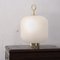 Italienische Mid-Century Maxi Lampe aus Opalglas und Messing im Stil von Fontana Arte 4