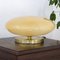 Large Amber Glass Table Lamp with Brass Structure from Vistosi, Italy, 20th Century 3