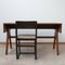 Bureau Compas Mid-Century en Teck par Pierre Jeanneret 10