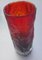 Ice Glass Vase with Red and Black Bark Look 3