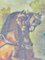Pintura al óleo, Pareja en un equipo de caballos, Bousquet, Imagen 6