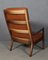 Mahogany and Leather Lounge Chair with Ottoman by Ole Wanscher for Cado, Set of 2 7