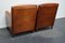 Vintage Dutch Cognac Colored Leather Club Chairs, Set of 2 13