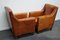 Vintage Dutch Cognac Colored Leather Club Chairs, Set of 2 14
