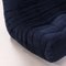 Dark Blue Togo Sofa Modules & Footstool by Michel Ducaroy for Ligne Roset, Set of 3, Image 7
