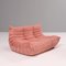 Pink Modular Togo Sofas & Corner Seat by Michel Ducaroy for Ligne Roset, Set of 3 3