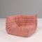 Pink Modular Togo Sofas & Corner Seat by Michel Ducaroy for Ligne Roset, Set of 3 5