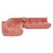 Pink Modular Togo Sofas & Corner Seat by Michel Ducaroy for Ligne Roset, Set of 3 1