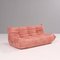 Pink Modular Togo Sofas & Corner Seat by Michel Ducaroy for Ligne Roset, Set of 3 4