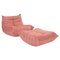 Sedia Togo rosa con poggiapiedi di Michel Ducaroy per Ligne Roset, set di 2, Immagine 1