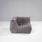 Grey Modular Togo Sofa and Footstool by Michel Ducaroy for Ligne Roset, Set of 3 8