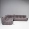 Grey Modular Togo Sofa and Footstool by Michel Ducaroy for Ligne Roset, Set of 3, Image 2