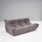 Grey Modular Togo Sofa and Footstool by Michel Ducaroy for Ligne Roset, Set of 3 6