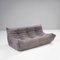 Grey Modular Togo Sofa and Footstool by Michel Ducaroy for Ligne Roset, Set of 3, Image 6