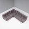 Grey Modular Togo Sofa and Footstool by Michel Ducaroy for Ligne Roset, Set of 3 4