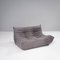Grey Modular Togo Sofa and Footstool by Michel Ducaroy for Ligne Roset, Set of 3, Image 10