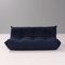 Dark Blue Modular Togo Sofa & Footstool by Michel Ducaroy for Ligne Roset, Set of 5, Image 3