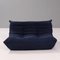 Sofá modular Togo en azul oscuro con reposapiés de Michel Ducaroy para Ligne Roset. Juego de 5, Imagen 6