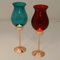 Swedish Candle Holders with Coloured Glass Domes from Gnosjö Konstsmide, 1960s, Set of 2 8