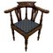 Antique George III Carved Oak Corner Chair, Image 1