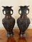 Antike japanische Vasen aus Bronze, 2er Set 6