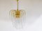 Vintage Brass Teardrop Chandelier with Crystal Murano Glass, 1970s, Image 2