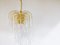 Vintage Brass Teardrop Chandelier with Crystal Murano Glass, 1970s, Image 8