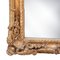 Espejo estilo imperio neoclásico rectangular de madera dorada tallada a mano, años 70, Imagen 4