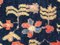 Floraler Samarkand Teppich mit Medaillon in Rosa & Blau, 20. Jh., 1920er 5