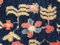 Tapis Samarkand Floral Rose et Bleu avec Médaillon, 1920s 5