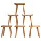 Scandinavian Modern Solid Pine Visingsö Stools by Carl Malmsten, Set of 6 1