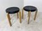 Vintage Scandinavian Style Stools from Kembo, 1970s, Set of 2 5
