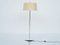 Swiss Production Standing Lamp with Silk Lampshade, 1970s, Image 1