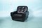 Space Age Lounge Chair in Black Leather, Image 1