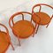 Orange Locus Solus Stühle von Gae Aulenti für Poltronova, 1960er, 4er Set 8
