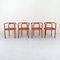 Orange Locus Solus Chairs by Gae Aulenti for Poltronova, 1960s, Set of 4 1