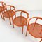Orange Locus Solus Stühle von Gae Aulenti für Poltronova, 1960er, 4er Set 9