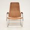 Vintage Rattan & Chrome Rocking Chair, 1970s, Image 3