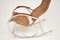 Rocking Chair Vintage en Rotin et Chrome, 1970s 11