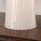 Italian Mushroom Table Lamp in White Murano Milk Glass with Red Detail, 1970s 5