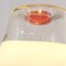 Italian Mushroom Table Lamp in White Murano Milk Glass with Red Detail, 1970s, Image 8