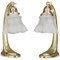 Table Lamps with Glass Shades, 1907, Set of 2 1