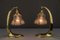 Lampes de Bureau avec Abat-Jour en Verre, 1907, Set de 2 5
