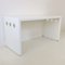 White Lacquered Metal Console or Desk, France, 1980s 2