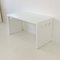White Lacquered Metal Console or Desk, France, 1980s 9