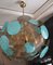Murano Turquoise and Smoked Glass Chandelier, 1980 10