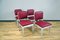 Aluminum and Eco-Leather Chairs, Italy, 1960s, Set of 4 2