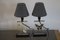 Resin Table Lamps with Inclusions, 1970s, Set of 2 12