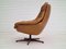 Danish Swivel Armchair by H. W. Klein in Original Leather, 1970s, Image 4