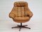 Danish Swivel Armchair by H. W. Klein in Original Leather, 1970s, Image 13